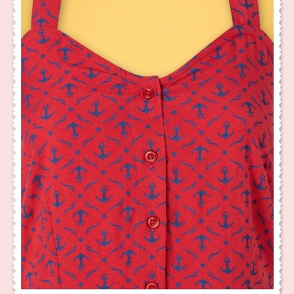 Rare Pretty Vacant Candy Anchor Halter Dress - Picture 4 of 4